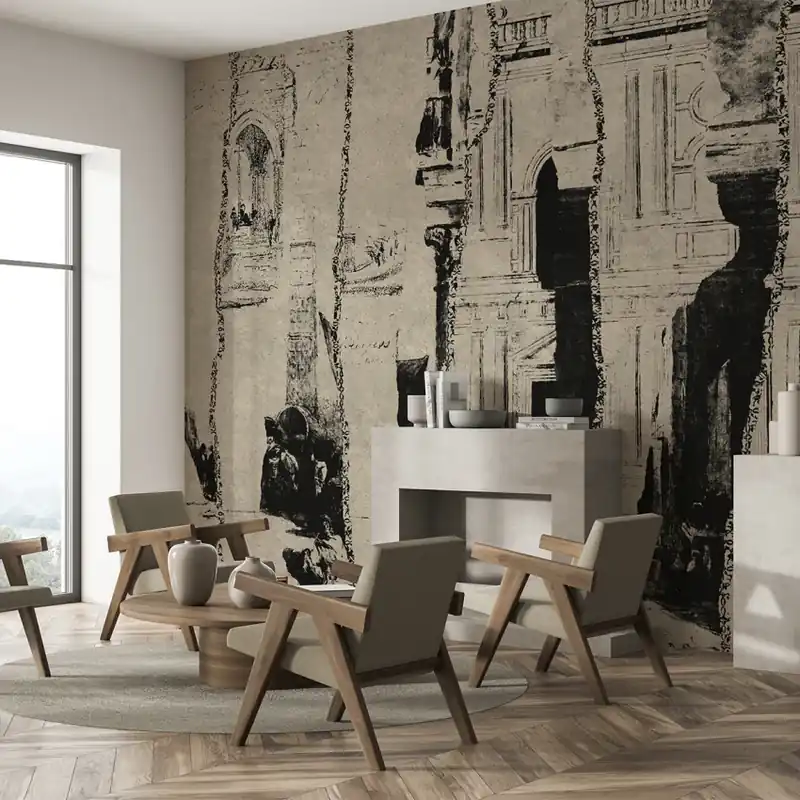 Ofertă Segovia Frames, Beige, Dream Prints Tapet cu design artistic - Segovia Frames, Beige